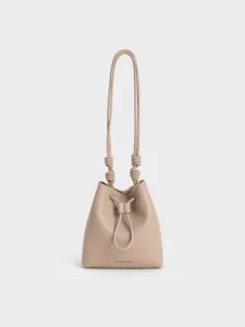 Leia Knotted Bucket Bag – Taupe