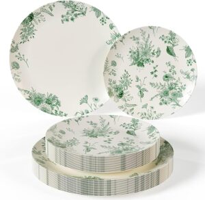 Trendables 40 Piece Plastic Disposable Plates Set