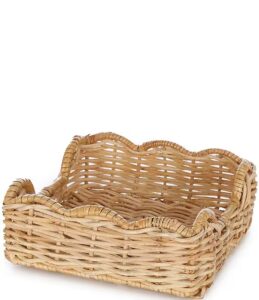 Southern Living Wicker Scallop Square Napkin Holder