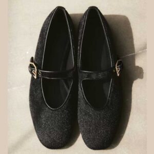 Black Mary Jane Flats