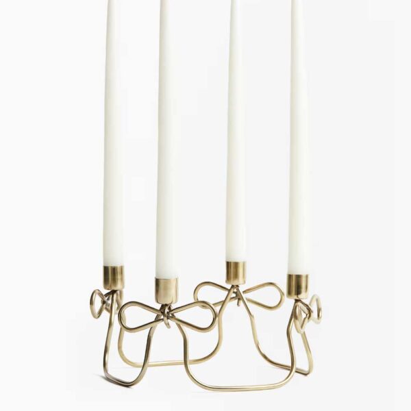 Metal Candelabra Gold-colored