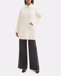 Caban Coat in Double-Face Wool-Cashmere