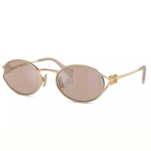 Miu Miu Metal Oval Sunglasses, 54mm