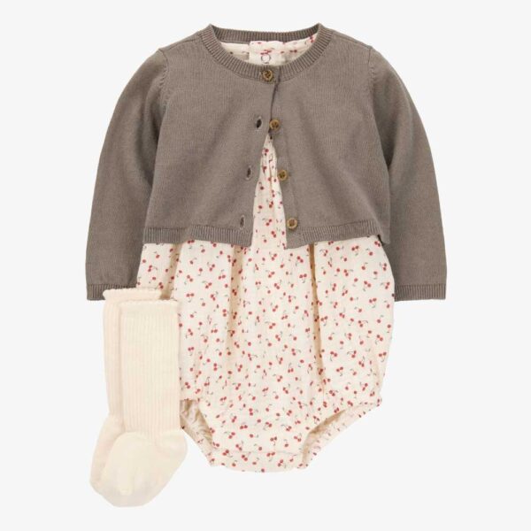 Carter's Baby 3-Piece Bubble Cardigan Set