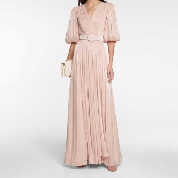 Costarellos Brennie iridescent georgette gown