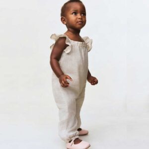 Linen Romper Suit Light beige