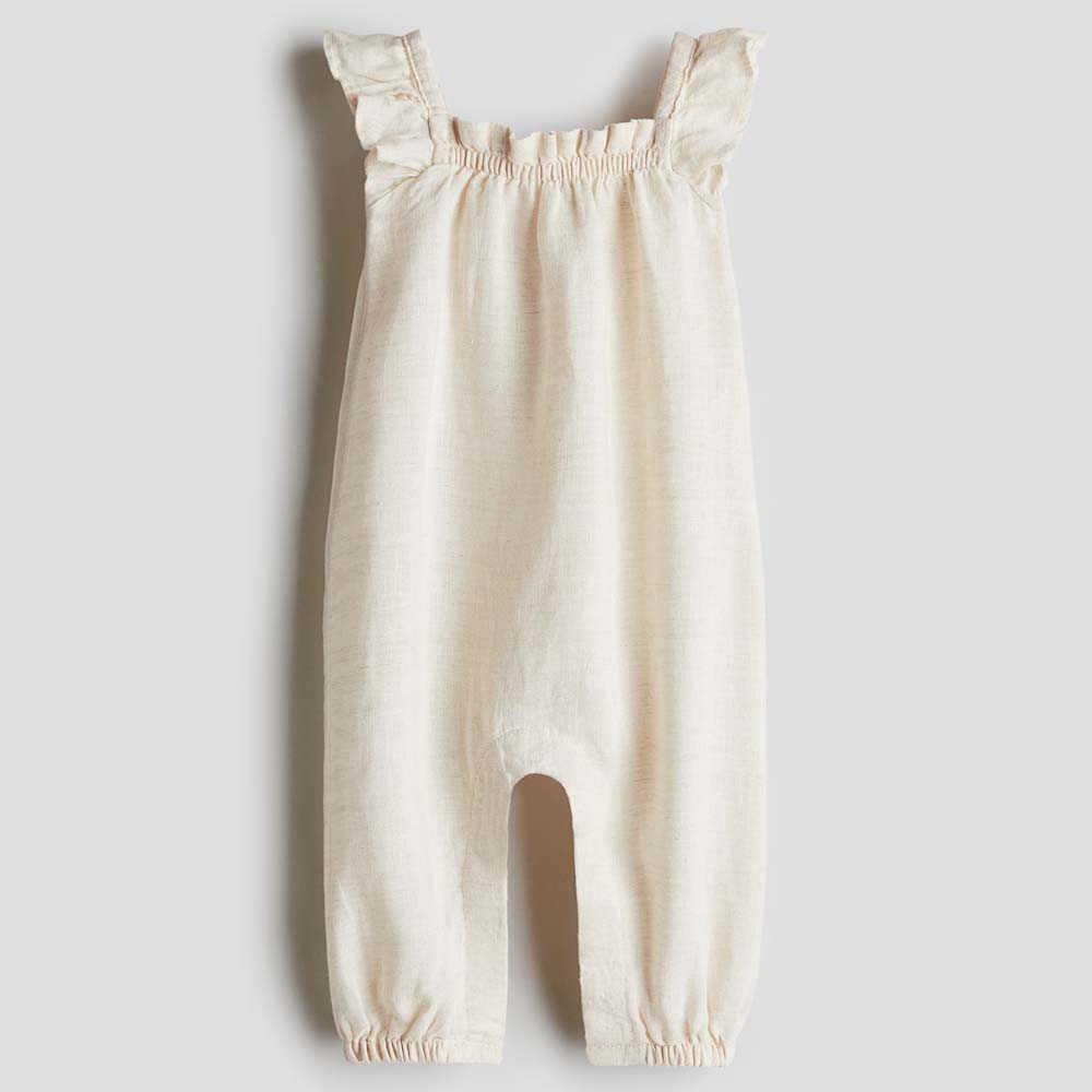 Linen Romper Suit Light beige