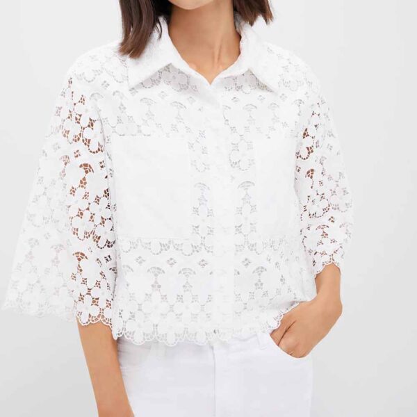 Tuckernuck White Lace Francesca Blouse