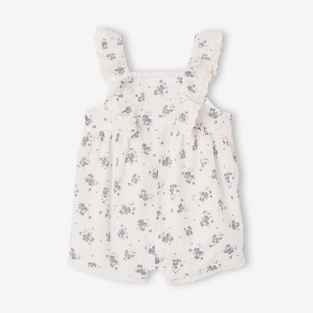 Vertbaudet Occasion Wear Playsuit in Plumetis for Babies