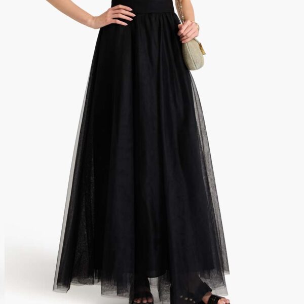 ZIMMERMANN Tulle maxi skirt Black