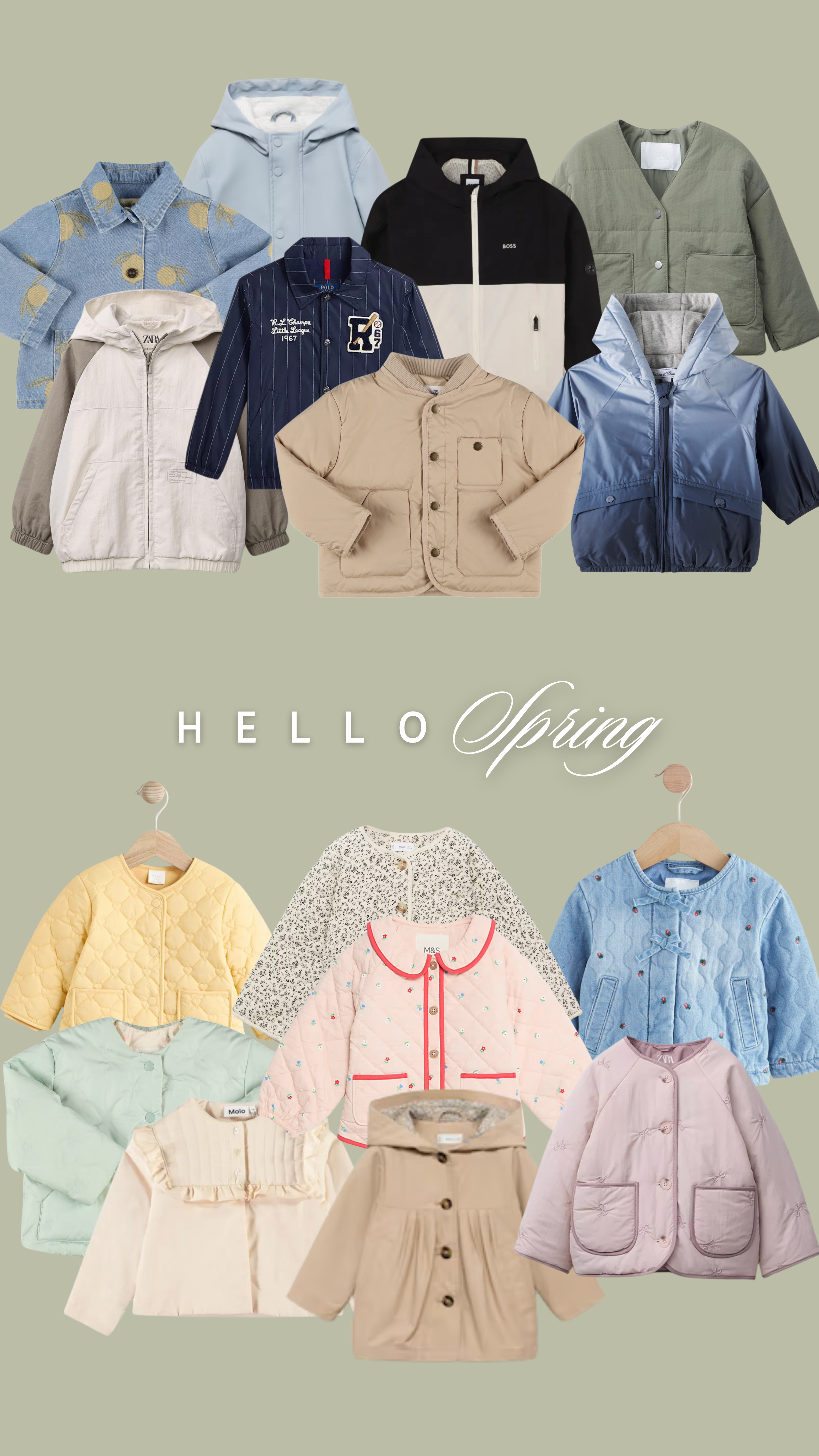 Hello Spring girls and boys jackets