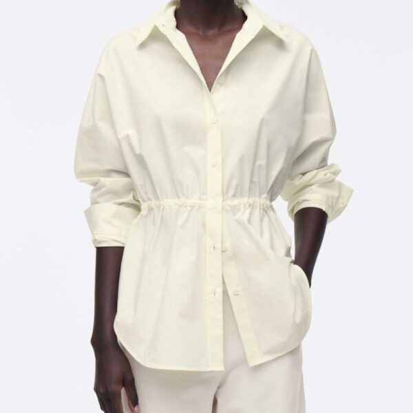 DRAWSTRING-WAIST SHIRT buttermilk
