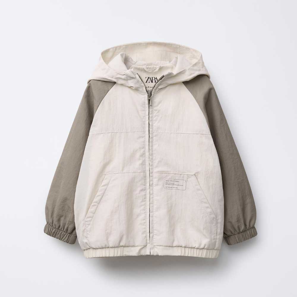 LIGHTWEIGHT HOODED RAINCOAT Beige