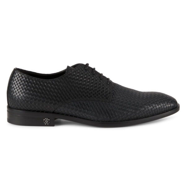 Roberto Cavalli Woven Leather Textured Oxford Shoes
