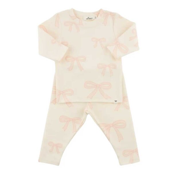 oh baby! Big Bows Pink Two Piece Set