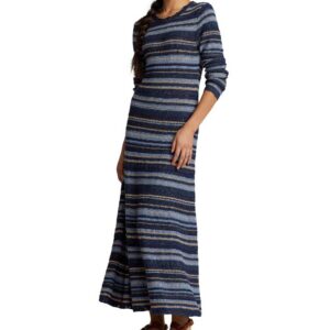 Polo Ralph Lauren Stripe Crewneck Maxi Sweaterdress