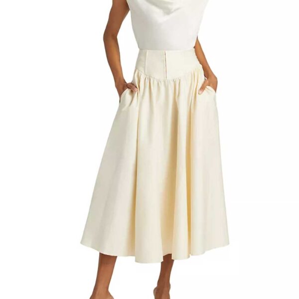Reformation Polina Cotton Poplin Skirt