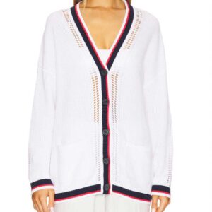 525 Janet Varsity Crochet Oversized Cardigan