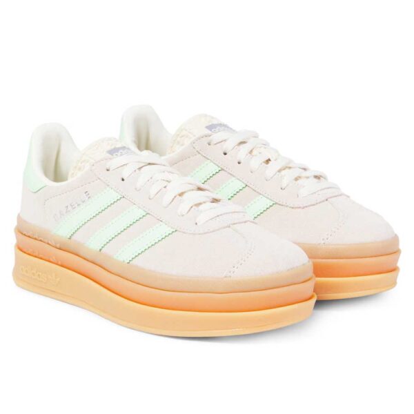Adidas Originals Kids Gazelle Bold suede and leather sneakers