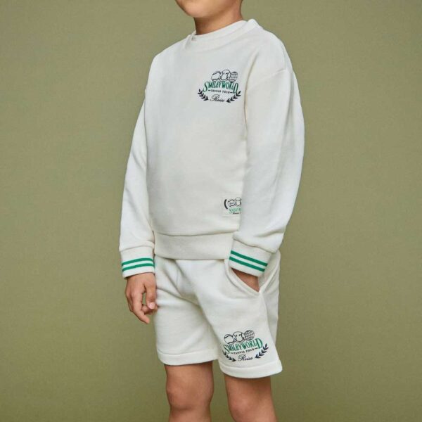 Andy 3-9 yrs SmileyWorld | Reiss Logo Sweatshirt Unisex Fit in White
