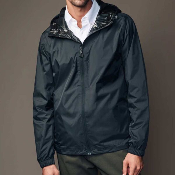 Black Lightweight Waterproof Packable Hooded Jacket
