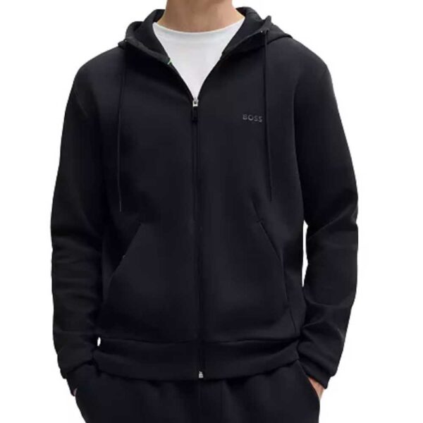 BOSS by Hugo Boss Men's Logo Print Zip-Up Hoodie