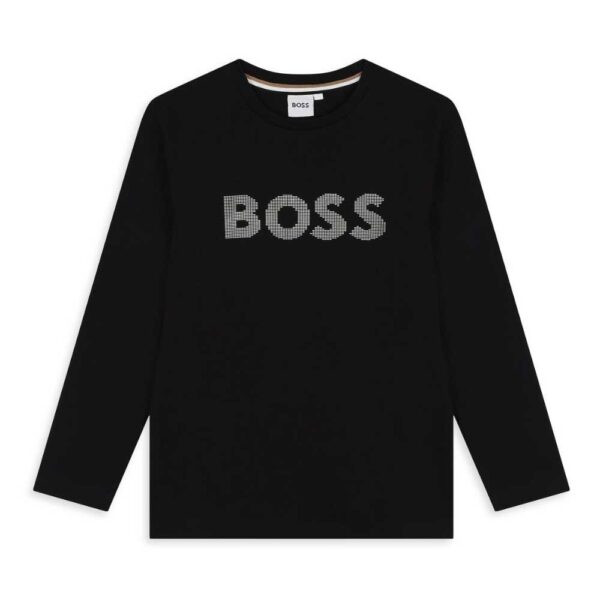Boss Little Boy's & Boy's Long-Sleeve Cotton Crewneck T-Shirt
