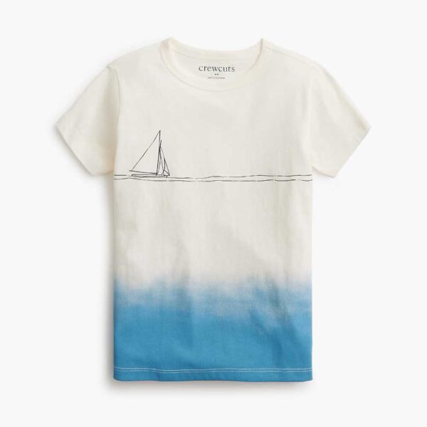 Boys' ombré sailboat graphic tee Marine Salt