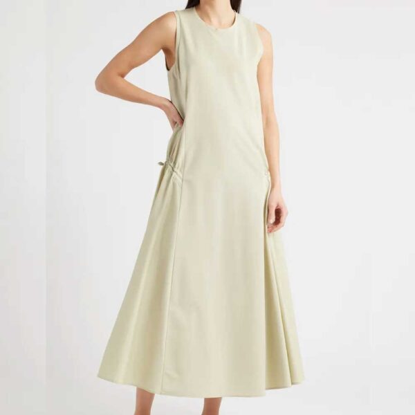COS Panelled Sleeveless Maxi Dress Green Dusty Light