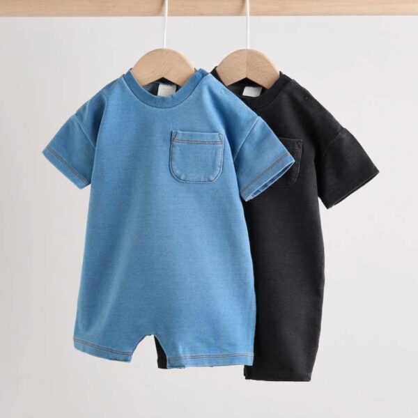 Denim Baby Rompers 2 Pack