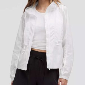 Drawstring Water-Resistant Hooded Jacket