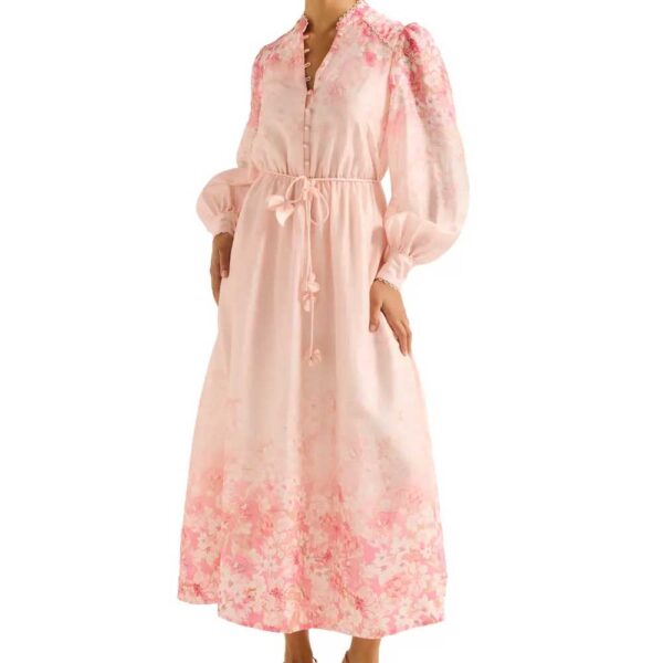 Ever New Courtney Placed Floral Long Sleeve Dress