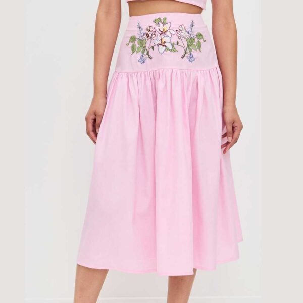Fanm Mon Ulviye Skirt PINK WITH BLACK DOTS