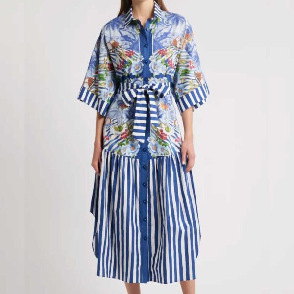 FARM Rio Fresh Table Scarf Cotton Shirtdress Dress