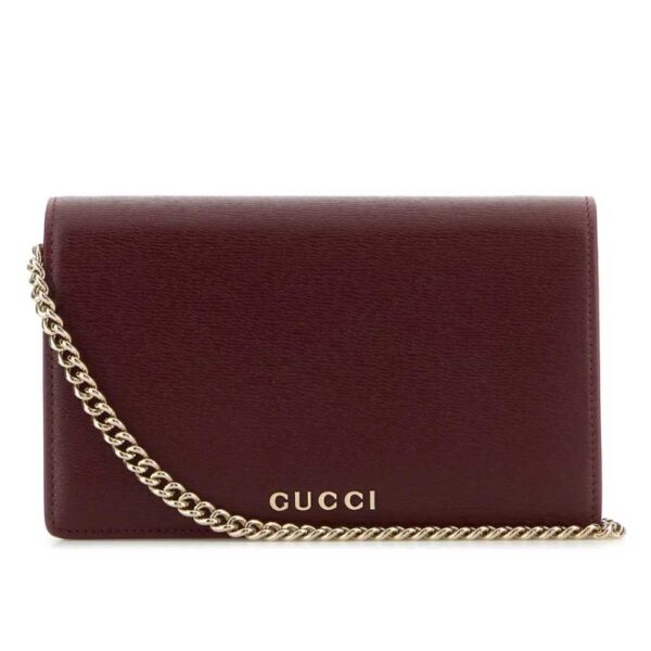 Gucci Logo Plaque Chain Wallet