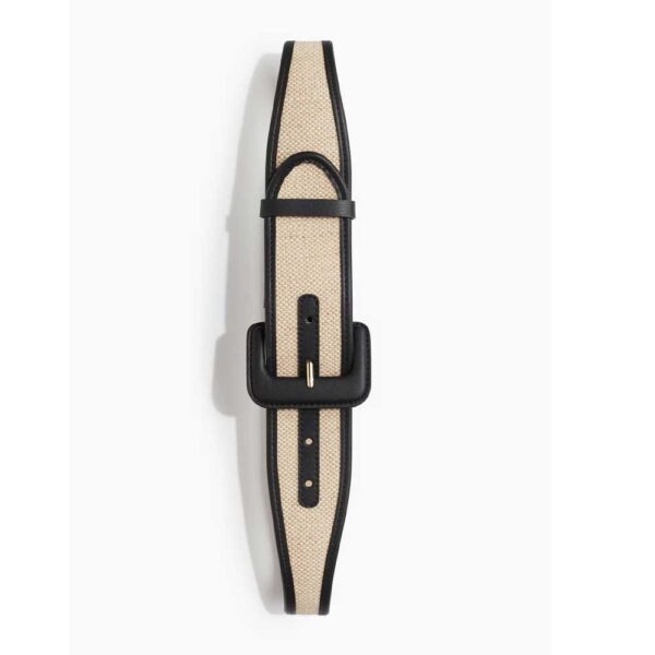 Jute Belt Light beige/black