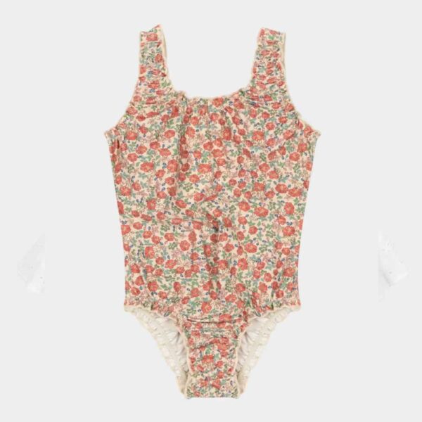 Konges Slojd Girl's Collette Floral-Print Swimsuit