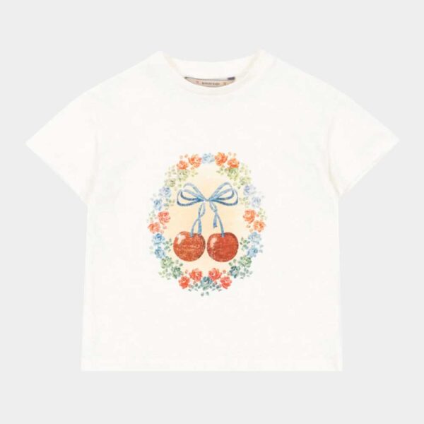 Konges Slojd Girl's Era Cherry Floral-Print T-Shirt
