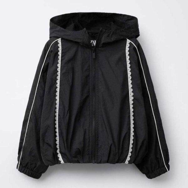 LACE RAINCOAT Black