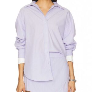 Line & Dot Maxin Shirt Blue & Coral