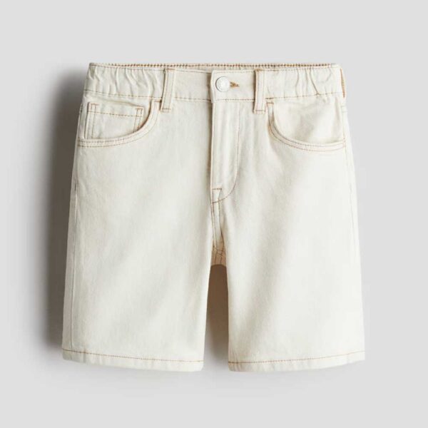 Loose Fit denim shorts Cream