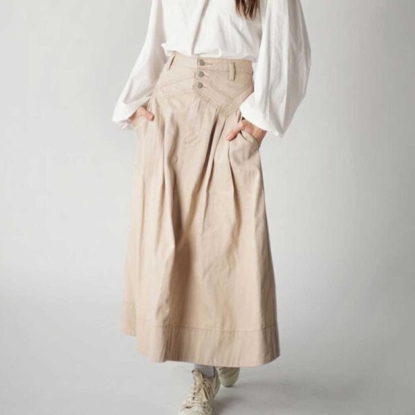 Loup clothing Denim Skirt Tan