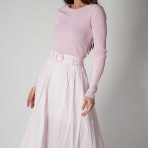 Loup clothing Pink Scalloped Knit Top