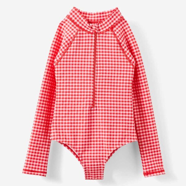 Lydia One Piece varsity red/pink gingham