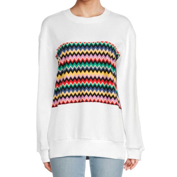 M Missoni Chevron Graphic Cotton Sweatshirt