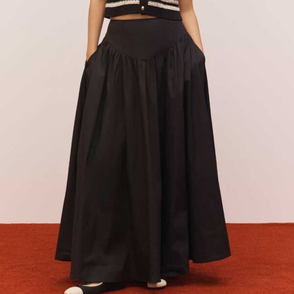 Maeve Drop-Waist A-Line Maxi Skirt