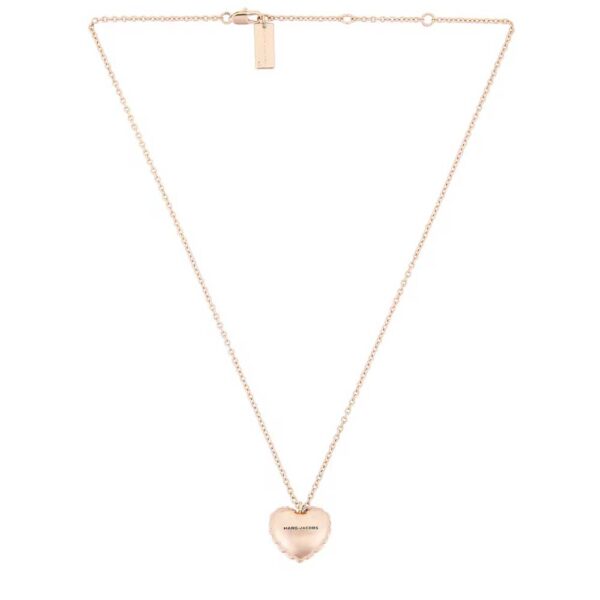 Marc Jacobs Balloon Heart Necklace Antique Rose Gold
