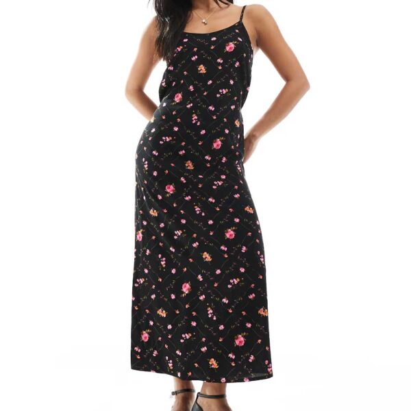Miss Selfridge Petite strappy scoop neck maxi slip dress