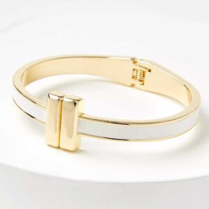 Modern Hinge Bracelet White
