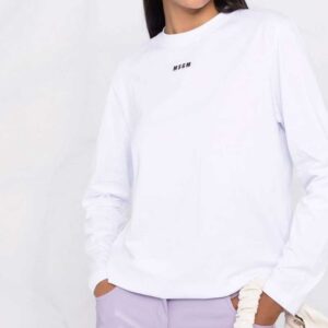 MSGM logo-print long-sleeve T-shirt